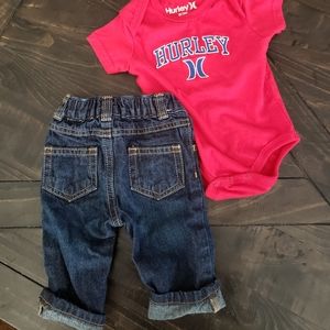 🍭2-Piece Baby Hurley Outfit 0-3M